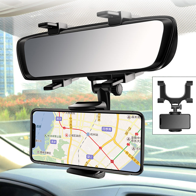 360° Car Rearview Mirror Phone Holder