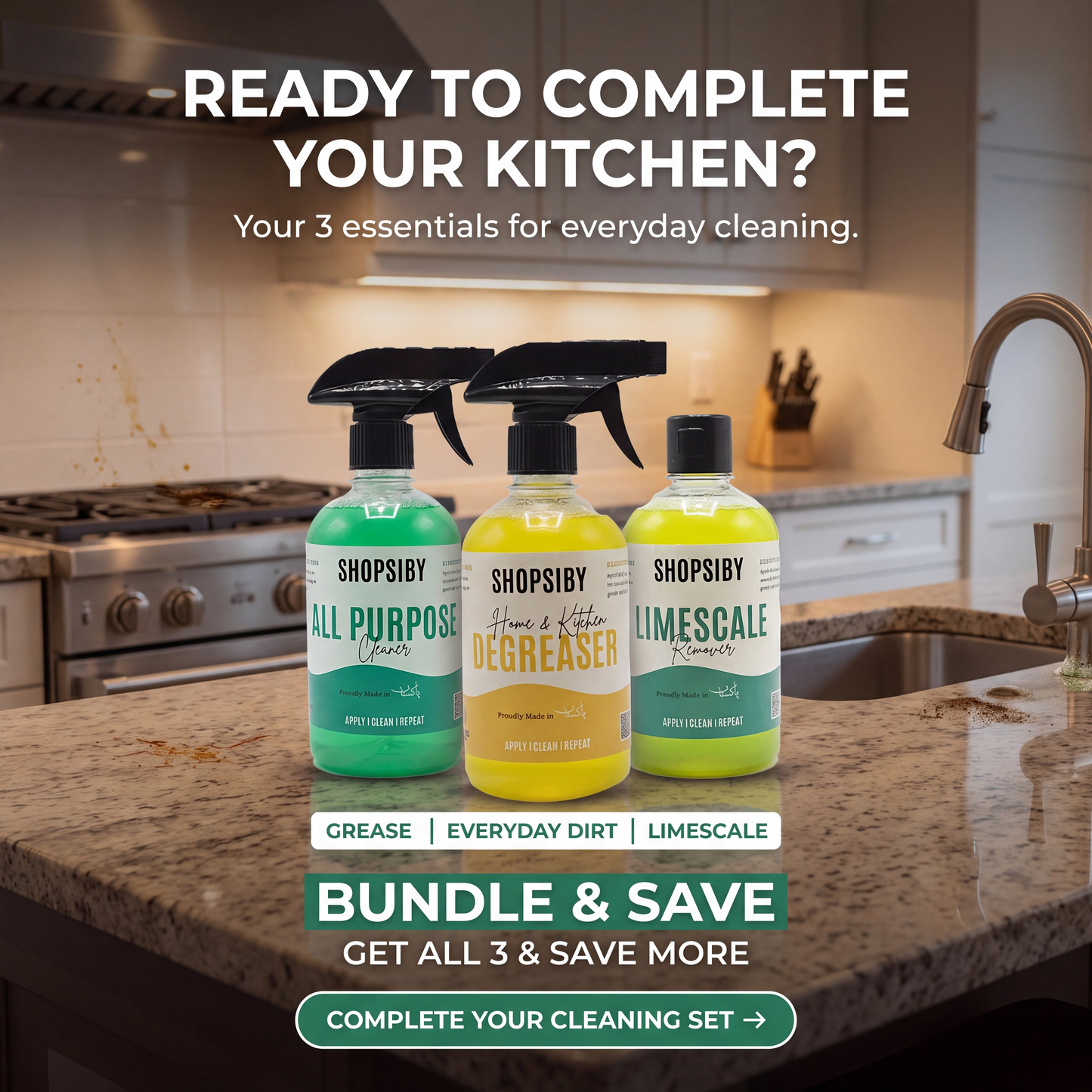 KITCHEN CLEANING TRIO