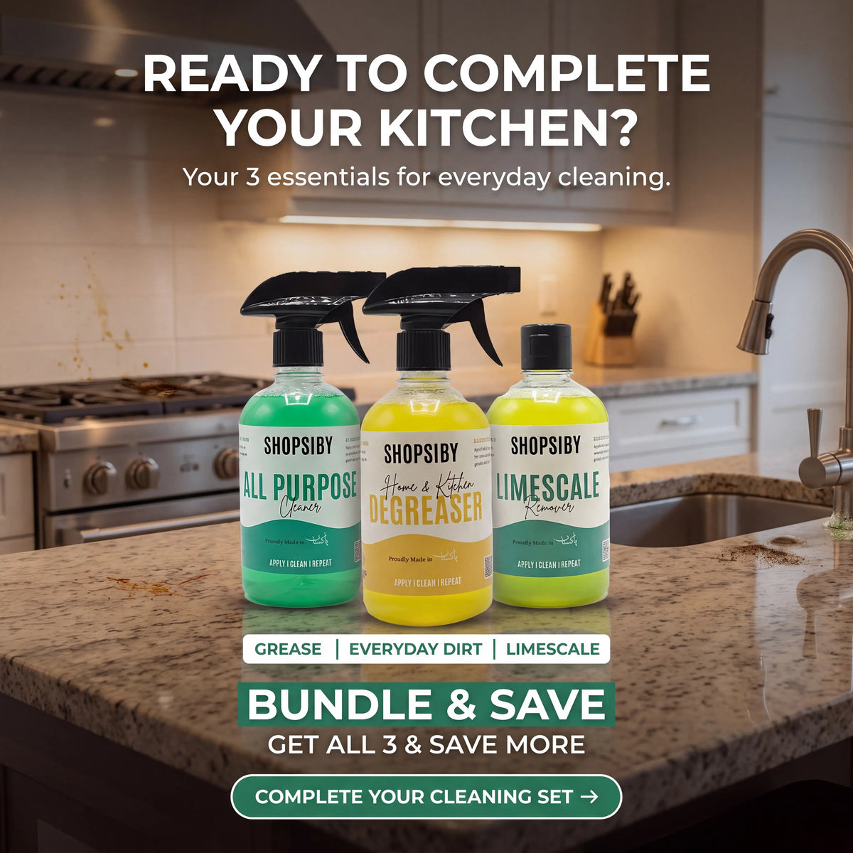 KITCHEN CLEANING TRIO